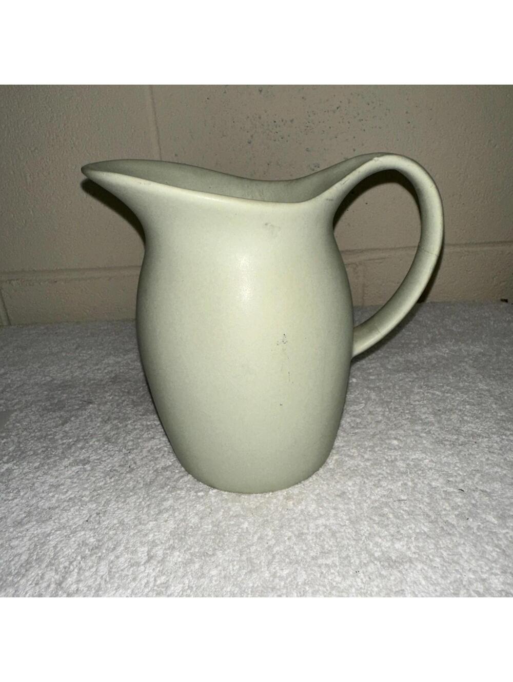 Noritake Sage green pitcher Has been repaired makes a Lovely planter see pics